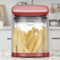 Bestverkochte plastic 4-blads multifunctionele aardappelmes, handmatige groentesnijder, frietmaakgereedschap