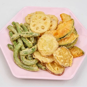 Combo clásico de tempura de verduras (4 verduras diferentes), prefrito congelado, cocina en freidora de aire - Product Image 2