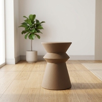 Table d'appoint minimaliste géométrique ronde en métal, table décorative d'intérieur et d'extérieur pour Airbnb, villa, hôtel, salon et café