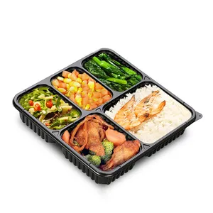 OEM/ODM दूर ले खाद्य पैकिंग भोजन बक्से पीपी माइक्रोवेव 5 डिब्बे डिस्पोजेबल दोपहर के भोजन के बॉक्स