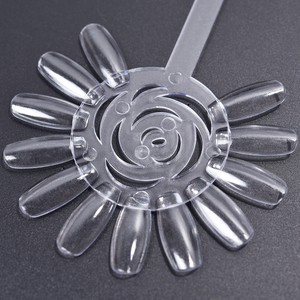 120 Puntas de Uñas Postizas con Diseño de Girasol para Exhibición de Esmalte en Gel, Carta de Colores, Puntas Transparentes Naturales para Práctica y Herramienta de Pintura para Salón - Product Image 4