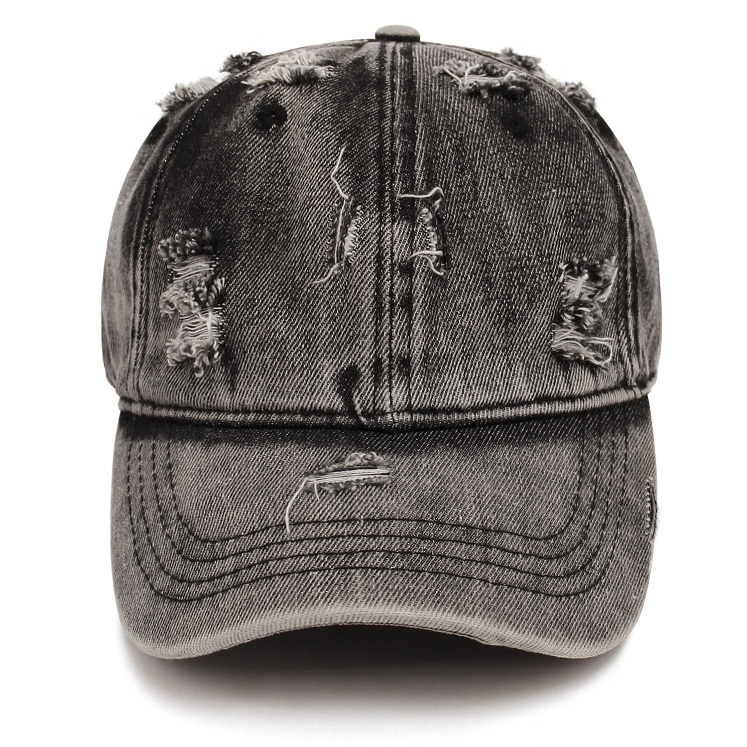 2024 High Quality Vintage Washed Denim Distressed Dad Hats