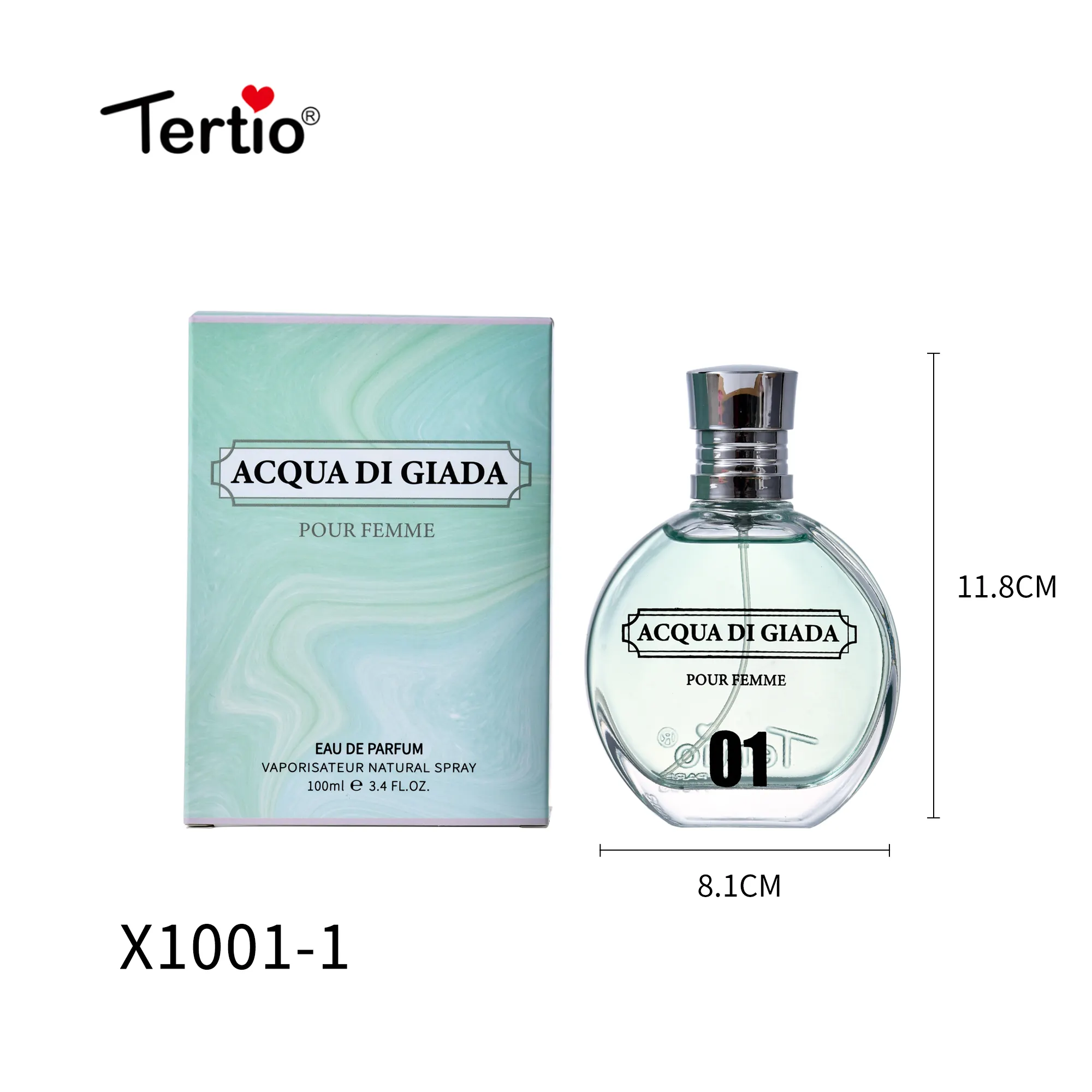 Tertioホットセールサプライヤー100ml OEM卸売オリジナルプライベートラベル男性用と女性用ブランド香水長持ちする香水