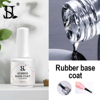 HS 15ml Vernis Gel UV LED à Séchage Rapide, Sans HEMA ni TPO, Couche de Finition et Base en Caoutchouc, OEM, Transparent, Écologique, Sans Résidu, Vernis Gel de Finition Non Essuyable