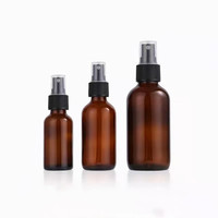Flacon pulvérisateur atomiseur en verre Boston rond personnalisé vide, 1oz, 2oz, 4oz, 8oz, 16oz, 8 oz, ambré, transparent, bleu, vert, avec pulvérisateur à brume fine