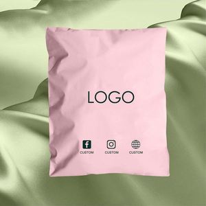 Biodegradable Custom LOGO Pink Mailing Bags 6x9 10x13 Small Medium Biag Poly Shipping Mailer - Product Image 1