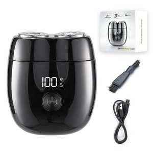 Mini Afeitadora Eléctrica Portátil para Hombre, Afeitadora de Lámina con Pantalla LED, Resistente al Agua, Recargable, Recortadora de Barba, Batería de Iones de Litio de 1000 mAh - Product Image 1