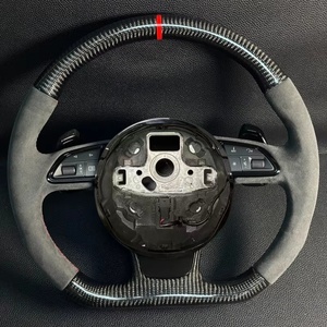 Volante de Fibra de Carbono de Alta Calidad con Cuero Perforado para Audi A3 A4 A5 <span class=keywords><strong>A6</strong></span> A7 Q3 Q5 Q7 RS4 RS5 - Product Image 3