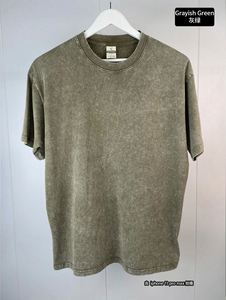 260Gsm High Quality 100% Cotton Blank Custom Hip Hop Streatwear Graphic O-Neck <b>Acid</b> Washed Vintage <b>Drop</b> Shoulder Men T Shirts - Product Image 3