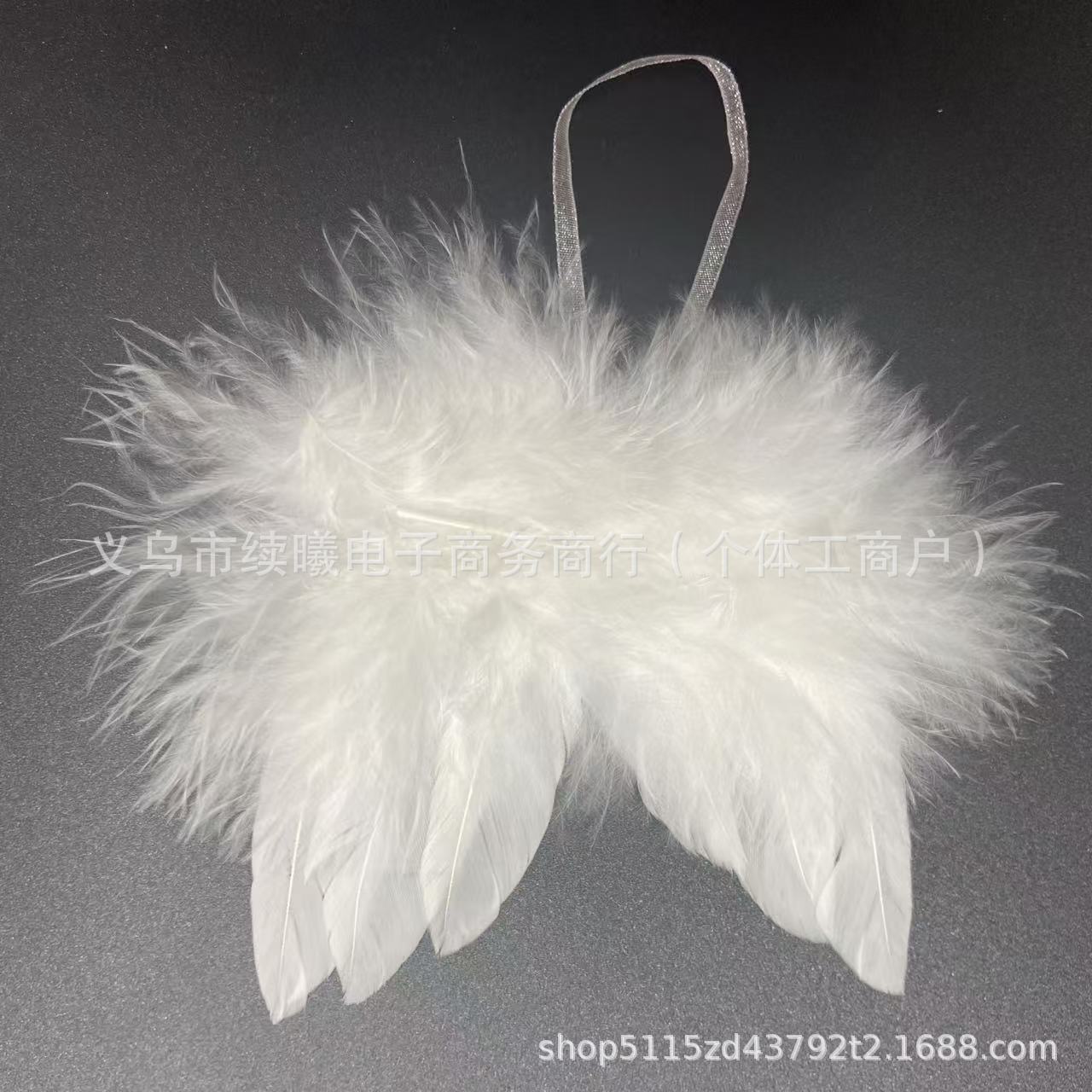 8x6 white-christmas wing pendant