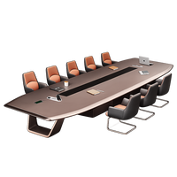 Table de Conférence Professionnelle Contemporaine avec Gestion des Câbles pour Grand Espace de Travail – Qualité Supérieure pour Bureau d'Entreprise
