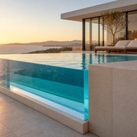 Piscine à débordement en acrylique de luxe SH.YKL, piscine extérieure hors sol sur mesure pour villa et hôtel