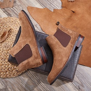 Bottes <span class=keywords><strong>Chelsea</strong></span> classiques décontractées pour hommes en daim, faites à la main, à cheville courte, semelle en caoutchouc, à enfiler, respirantes - Product Image 6