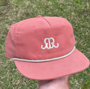 หมวกเบสบอลปักข้อความ5แผงแบบกำหนดเองหมวกเบสบอล5แผงเชือกทรง256แบบไม่มีโครงสร้างสีทึบตัดกัน - Product Image 1