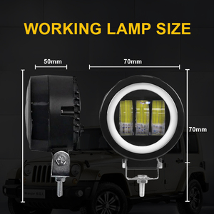 Auto Lighting Systems 3inch 20W 1800LM Round Shape 12V 24V Headlights Led Work Light Waterproof Ip68 for Car SUV Wrangler - Product Image 3