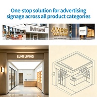 Lettres lumineuses LED pour logo mural extérieur/intérieur, signalétique d'entreprise, lettres 3D éclairées, panneau lumineux LED pour enseigne de magasin de tabac