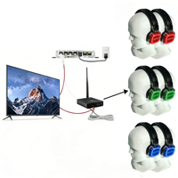 Casque sans fil Silent Disco avec lumière LED et 3 canaux ou plus pour club Casque sans fil silencieux