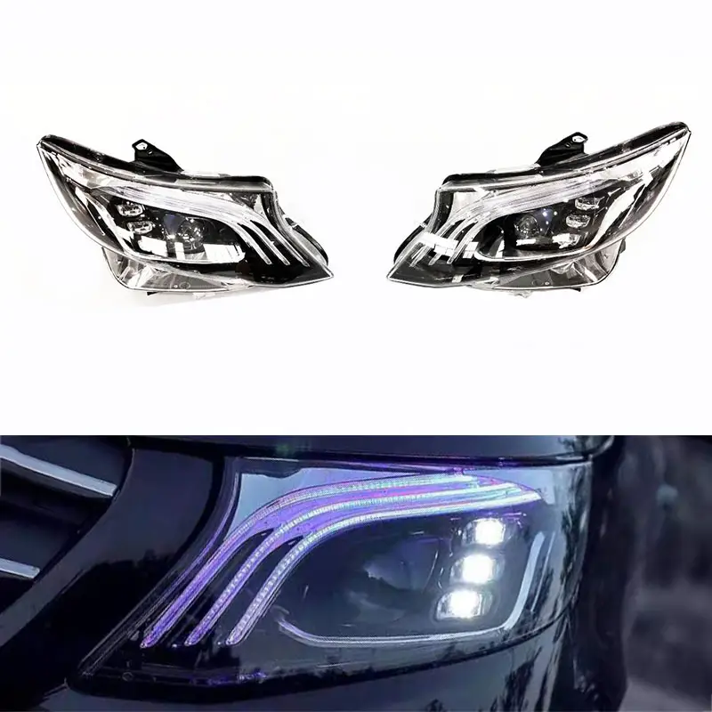 2014-20y V Class Vito W447 May style auto pars lighting systems accessories car LED headlights head lamp light for mercedes benz