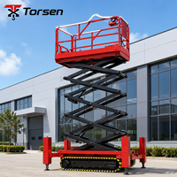 Plataforma Elevadora de Tijera Compacta de 8 m, 450 kg, Eléctrica, Autopropulsada, para Construcción y Mantenimiento