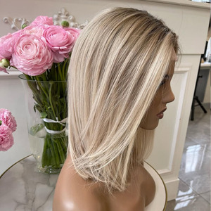 Parrucche di colore <span class=keywords><strong>biondo</strong></span> in pizzo completo <span class=keywords><strong>capelli</strong></span> umani con 4x4 Base di seta 100% cuticola allineati <span class=keywords><strong>capelli</strong></span> vergini parrucche senza colla per donna - Product Image 4