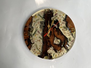 Horloge murale en bois, meilleure vente, produit en bois, résine, horloge pour décoration murale du Vietnam pour grossistes, 2025 - Product Image 4