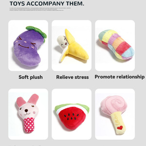 Mainan Gigit hewan piaraan anak anjing mencicit tahan gigit mainan latihan anak anjing mengunyah binatang piaraan lembut tulang pisang - Product Image 4