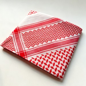 Cotton Red <b>White</b> Keffiyeh Scarf Saudi UAE Middle East Arab Ethnic Shemagh <b>Bandana</b> - Product Image 4
