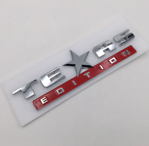 Emblème de l'Équipe du Texas 254*76mm, Noir Rouge Chrome, Plastique ABS pour Chevy - Product Image 3