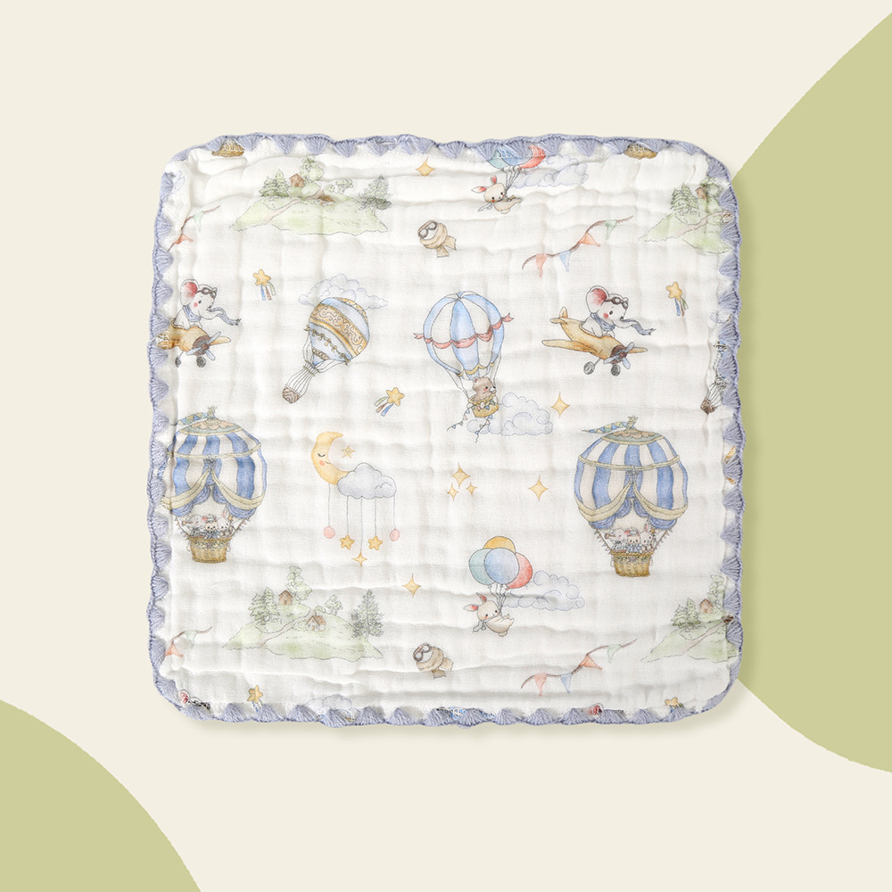 Six layers 3030 square towel hot air balloon