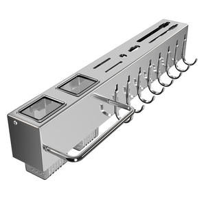 Porte-couteaux mural multifonctionnel moderne en acier inoxydable et <span class=keywords><strong>cage</strong></span> à baguettes, support de rangement de cuisine sans perçage - Product Image 5
