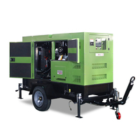 Generador Diésel de 25 kVA, 30 kVA, 40 kVA, 50 kVA, 60 kVA, 100 kVA, 150 kVA, 200 kVA, 250 kVA con Remolque, Generador Móvil Silencioso