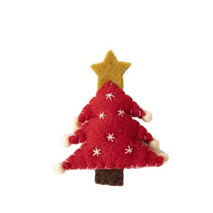 Рождественские украшения, рождественская елка, мультяшный лося, фетровый кулон, кукла, рождественский подарок