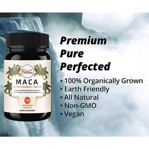 Extrait de racine de maca biologique 1200 MG pour femmes et hommes, <span class=keywords><strong>aphrodisiaque</strong></span>, complément alimentaire à base de racine de maca, 120 capsules, pilules pour l'agrandissement du pénis - Product Image 2