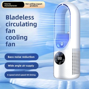 Nouveau modèle de mini <span class=keywords><strong>ventilateur</strong></span> portable sans pales, <span class=keywords><strong>ventilateur</strong></span> de bureau à forte puissance pour usage domestique avec fonction de brumisation et minuterie de refroidissement ; refroidisseur alimenté par USB - Product Image 2