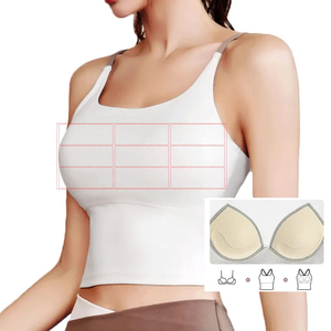 Gimnasio entrenamiento Crop Top Fitness Yoga Tops Fitness cultivos construir en taza entrecruzado espalda Crop inalámbrico acolchado Yoga sujetador Golf - Product Image 5