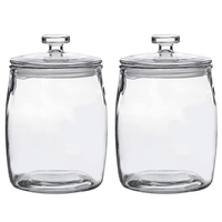 Grandes bocaux de conservation en verre transparent vides de 2L, 3L, 5L, 8L, 10L, 12L avec couvercle hermétique en verre, en vente