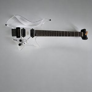 กีตาร์ไฟฟ้าแบบไม่มีหัว รุ่นขายส่งจากโรงงาน ฟิงเกอร์บอร์ดแบบ Fanned Frets ความแม่นยำสูง สำหรับดนตรีโปรเกรสซีฟร็อคและการบันทึกเสียงในสตูดิโอ - Product Image 2