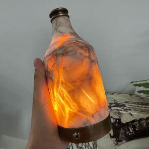 Lámpara de mesa SW Stone Bottle, luz recargable de mármol de alabastro español para sala de estar, comedor y Bar, decoración creativa - Product Image 4