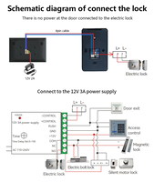 Interphone vidéo intelligent ANJIELO 4 fils, système de déverrouillage à distance via l'application Tuya, écran tactile, détection de mouvement, résistant à l'eau, installation facile