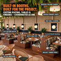 Canapé rembourré JEILI pour restaurant commercial, tables et chaises de restaurant, projets d'aménagement intérieur d'hôtel, mobilier sur mesure