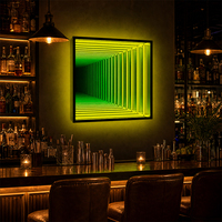 Prix d'usine, enseigne au néon LED personnalisée en acrylique 3D, forme et couleur personnalisées, à suspendre au mur, lettres miroir infini