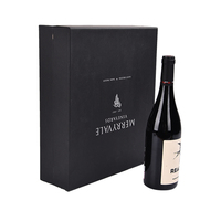 Caja de Regalo de Alta Gama para 3 Botellas de Tequila, Caja Rígida Negra con Compartimentos, Personalizable con Marca, Laminación Mate