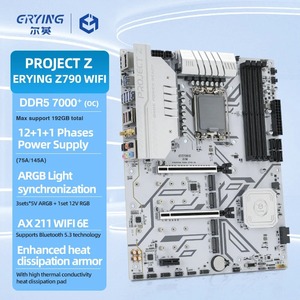 Erying z790 DDR5 chơi game Bo mạch chủ Wifi 6E 2.5Gbps lga1700 ATX argb hỗ trợ 14th/13th/12th Gen Intel <span class=keywords><strong>CPU</strong></span> bốn SATA M.2 Máy tính để bàn - Product Image 2