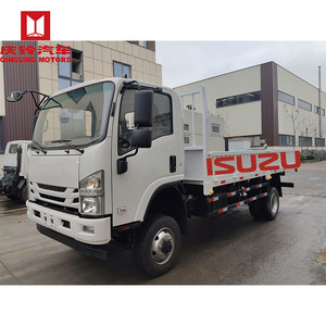 Cheap New White 4x2 Low-<b>side</b> <b>bed</b> Fence Truck Cargo Light Duty ISUZU New LHD RHD 7 Meters Lorry Trucks - Product Image 1
