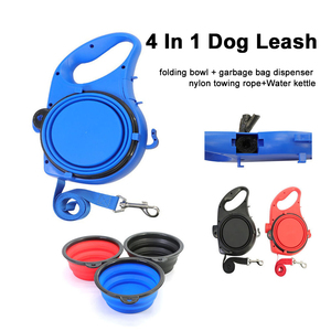 Correa Retráctil para Perro 4 en 1 de 1.2M con Tazón de Agua Plegable, Caja de Almacenamiento de Agua, Dispensador de Bolsas para Excrementos y Bebedero para Mascotas - Product Image 4