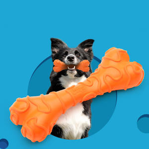 Jouets pour chiens à mâcher en os de <span class=keywords><strong>fromage</strong></span> en caoutchouc pour animaux de petite et moyenne taille Jouet efficace de nettoyage et de mastication des dents pour chiens et chats - Product Image 1