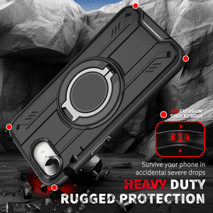 Custodia Magnetica Antiurto Armor per <span class=keywords><strong>iPhone</strong></span> 17e / 16e / <span class=keywords><strong>SE</strong></span> 2025 con Ricarica Wireless e Supporto Girevole - Product Image 5