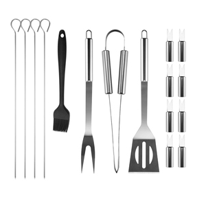 Bán Buôn 22 Cái <span class=keywords><strong>Bbq</strong></span> <span class=keywords><strong>Set</strong></span> Nướng Phụ Kiện Công Cụ Thịt Nướng Dụng Cụ Cầm Tay Cho Nhà Bếp Cắm Trại Ngoài Trời Nấu Ăn - Product Image 2