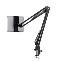 360 Rotation métal à bras Long tablette téléphone portable support pince paresseux support bureau lit Clip support