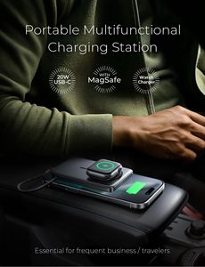 แบตเตอรี่สำรอง LISEN 10000mAh แบบแม่เหล็กไร้สาย พร้อมสายในตัว ดีไซน์บางเฉียบ พกพาสะดวก วัสดุโลหะผสม สำหรับ <span class=keywords><strong>iPhone</strong></span> 17 16 - Product Image 6